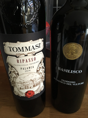 Tommasi Ripasso Palanca 2016 och Basilisco