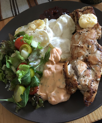 Kyckling potatisgratäng grönsaker