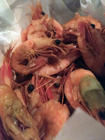 Rökta räkor på Churchill Arms