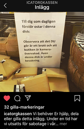 Sabotage på ICA Torgkassen