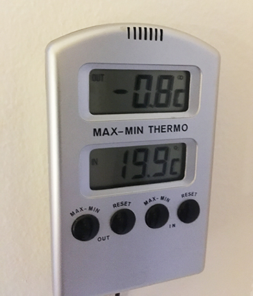 Minus noll komma åtta grader