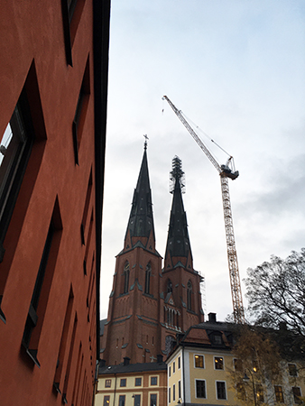Domkyrkan sedd från St Olofsbacken fre morgon 25 okt 2019