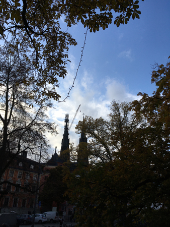 Domkyrkotornen sedda från Ågatan