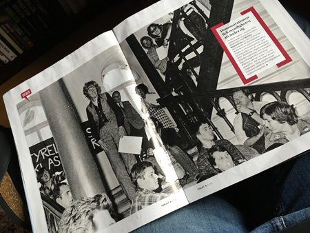 Barbro Westerholm och demonstranter på Socialstyrelsen 1979