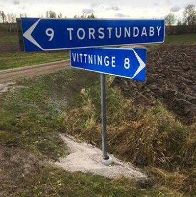 Felstavade skyltar ortnamn