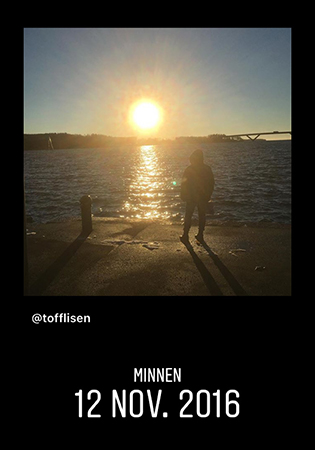 Solnedgång vid Vättern på mammas begravningsdag