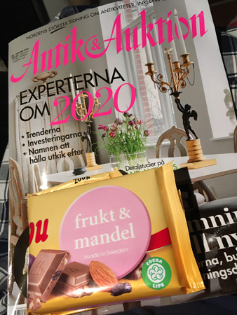 Antik o Auktion nr 1 2020 och frukt o mandelchoklad