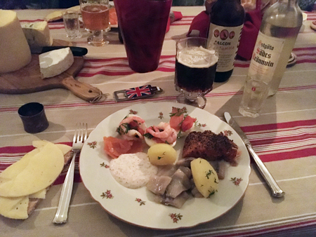 Första portionen julmat