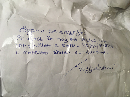 Instruktioner från Veggiehäxan