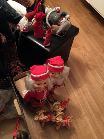 Några av Annas tomtar och bockar