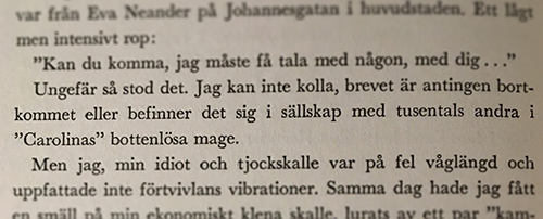 Citat om Carolina i Det kortaste strået