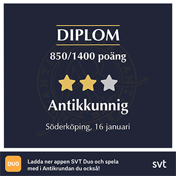 Antikkunnig i Söderköping 16 jan 2020