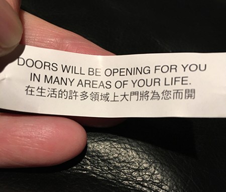 Fortune cookie Doors will be opening