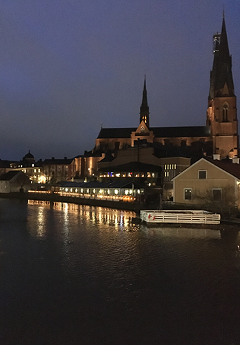 Fyrisån och Domkyrkan från St Olofsbron