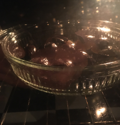 Päron och After eight i ugnen