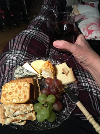Kex ost druvor och vin