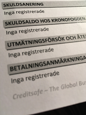 Ingen skuldsanering skuldsaldo utmätningsförsök el betalningsanmärkningar