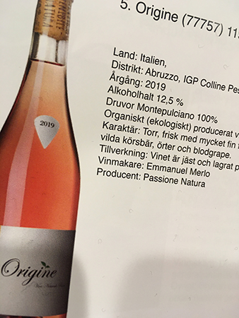 Origine rosévin från Abruzzo