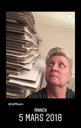 Jag och tomma flyttkartonger 5 mars 2018