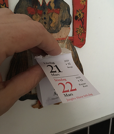 Jag ska riva bort datumblad