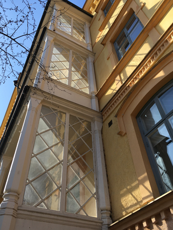 Spröjsade fönster i Magdeburg