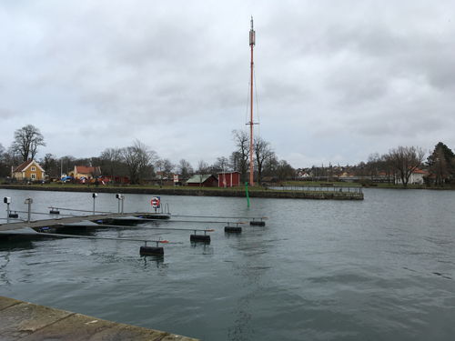 Inga segelbåtar i Motala hamn 12 mars 2020