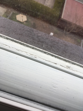 Regn på köksfönstret