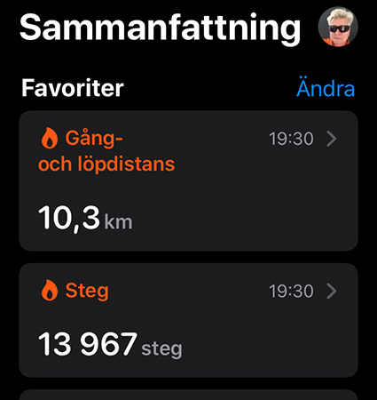 Steg och sträcka 31 mars 2020