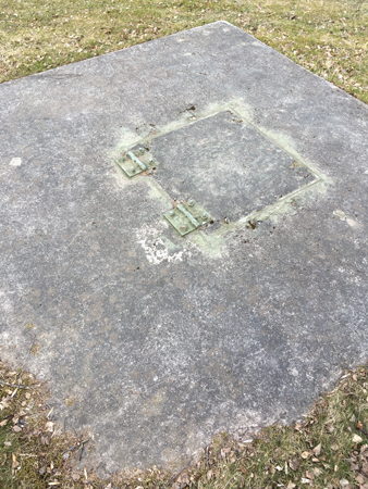 Mystisk platta i parken