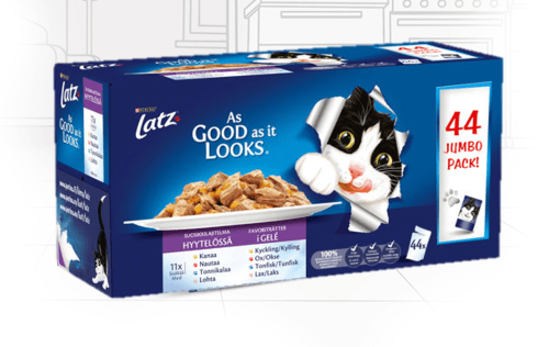 Latz kattmat 44pack