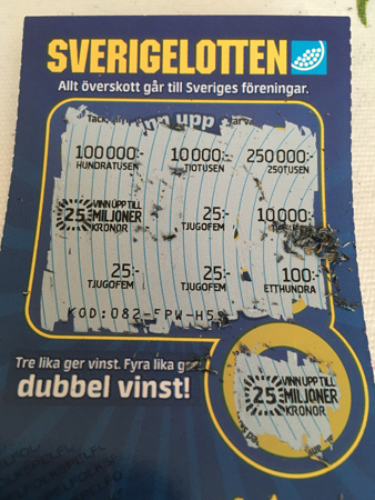 Sverigelott med vinst