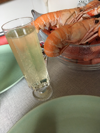 Prosecco och havsvkräftor