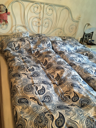 Renbäddat med nya påslakan