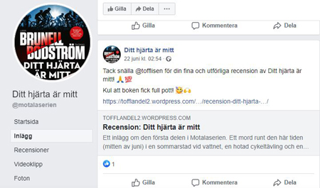 Citerad på Facebook av Motalaserien Citerad på Facebook av Motalaserien