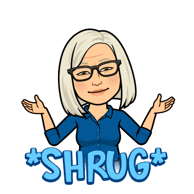 Bitmoji Anna shrug