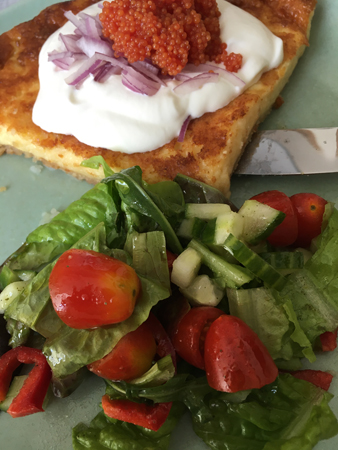 Västerbottenpaj och sallad