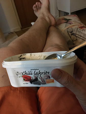 Chili och lakritsglass
