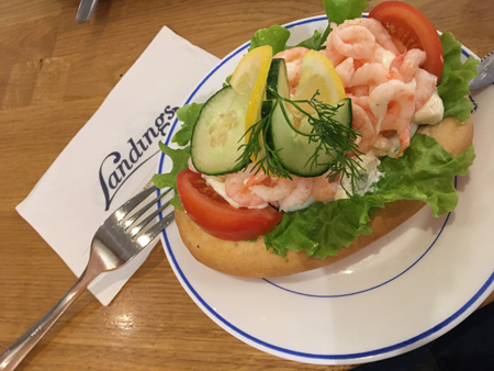 Räkmacka på Landings