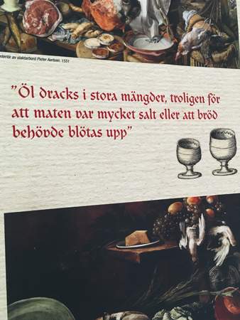 Öl dracks i mängder Vadstena slott