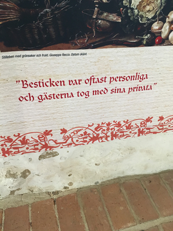 Besticken var oftast personliga Vadstena slott