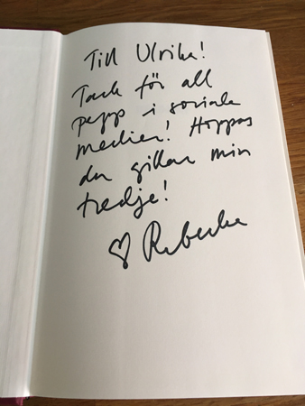 Hälsning till mig från författaren till Deadline