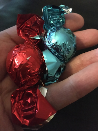 Karameller i vackra foliepapper