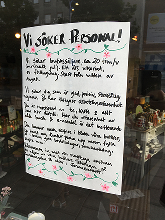 Tehörnan söker personal