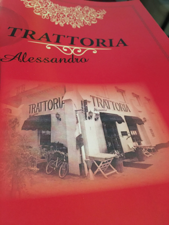 Meny Trattoria Alessandro