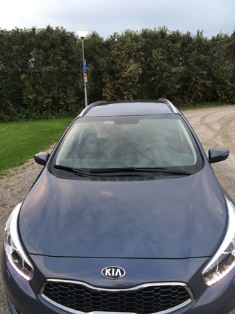 Nya bilen framifrån i Ulva