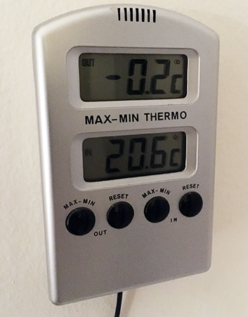 Minus o komma två grader