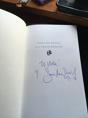 Hälsning från författaren i Allt som en gång var