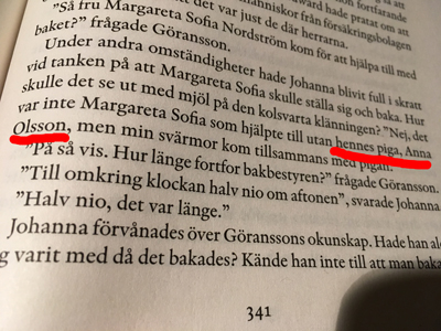 Hennes piga Anna Olsson ur Marvatten