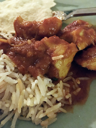 Chicken Vindaloo och ris