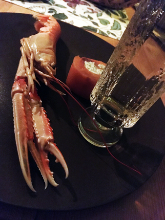 Havskräfta laxrullad och Astoriabubbel